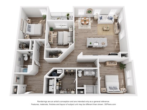 a 3 bedroom floor plan of a 2100 sq ft house